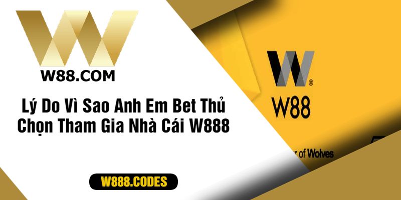 Lý Do Vì Sao Anh Em Bet Thủ Chọn Tham Gia Nhà Cái W888